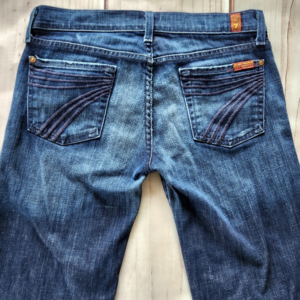 7 For All Mankind "Dojo" Crop Bermuda Wide Leg High Rise Shorts | Womens Size 26 - Picture 6 of 10